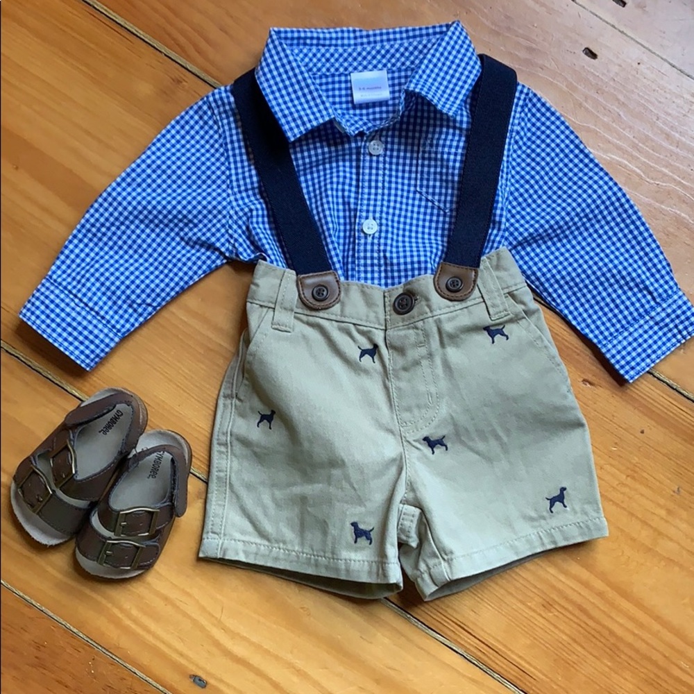 SALE 3/$40 Gymboree Puppy Suspender Outfit
